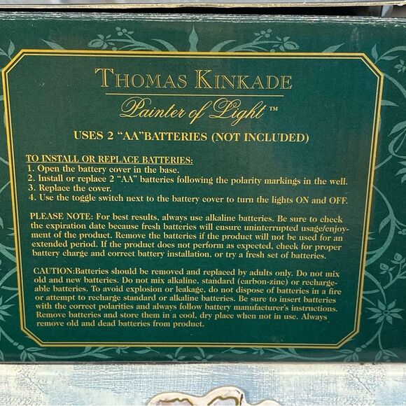 Thomas Kinkade A Quiet Evening Illuminated Cottage Lighted Cottage Collection - Picture 9 of 10